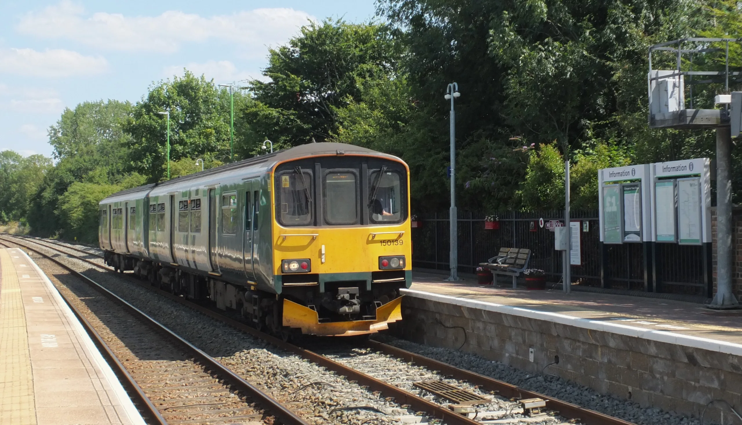 Marston Vale Line with green tree in the background