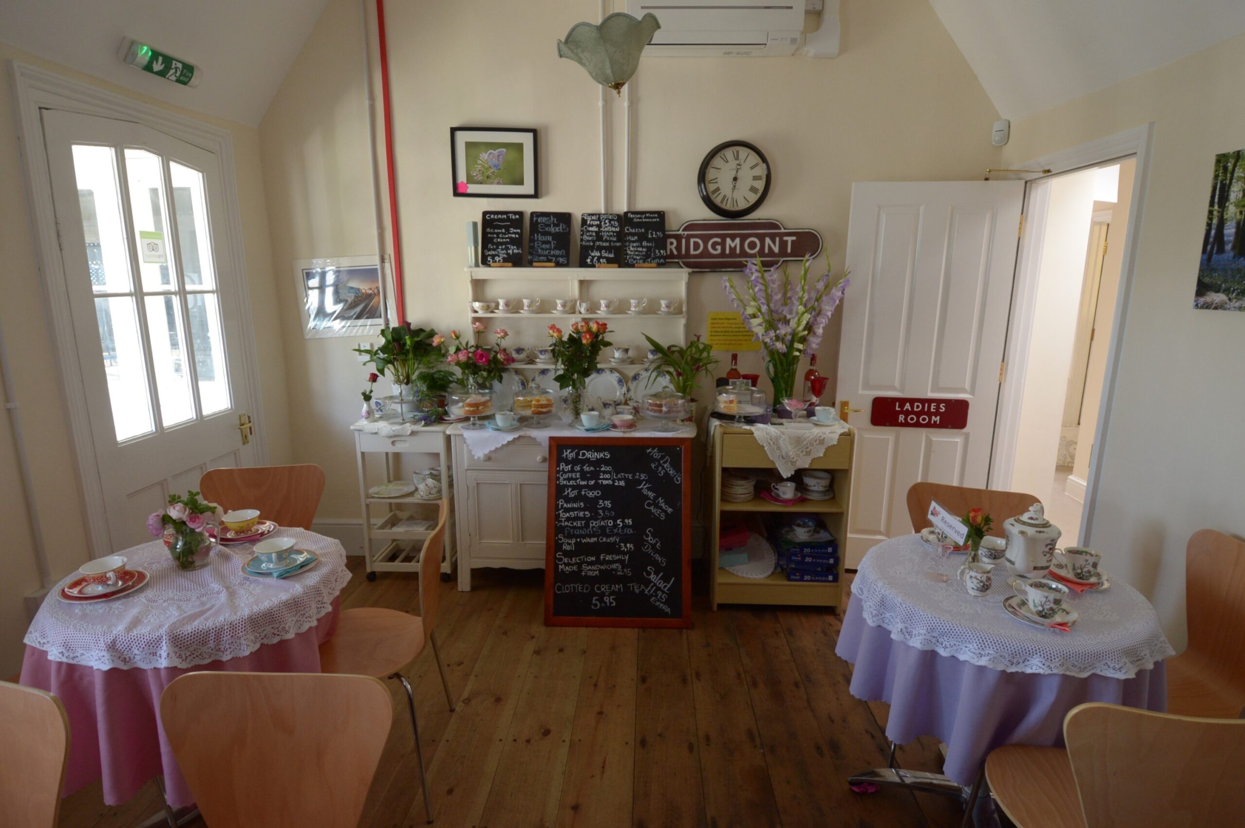 Inside the Tea Rooms at Ridgemont Station, along the Marston Vale Line