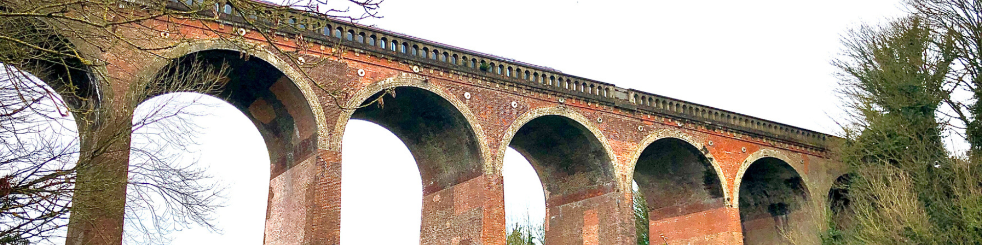 Brick viaduct along the Darent Valley Line