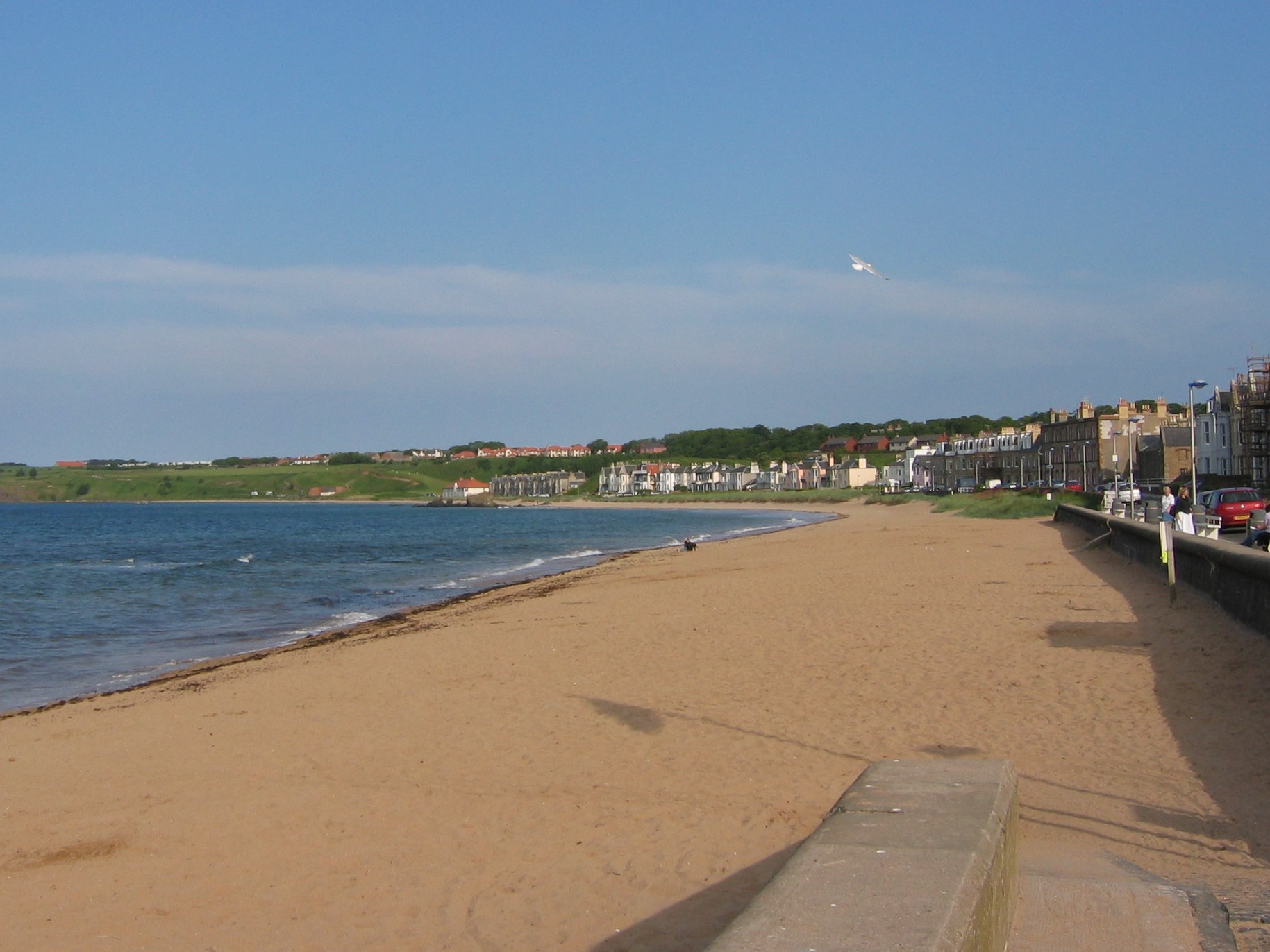 East Beach at North Berwick along the East Lothian Line