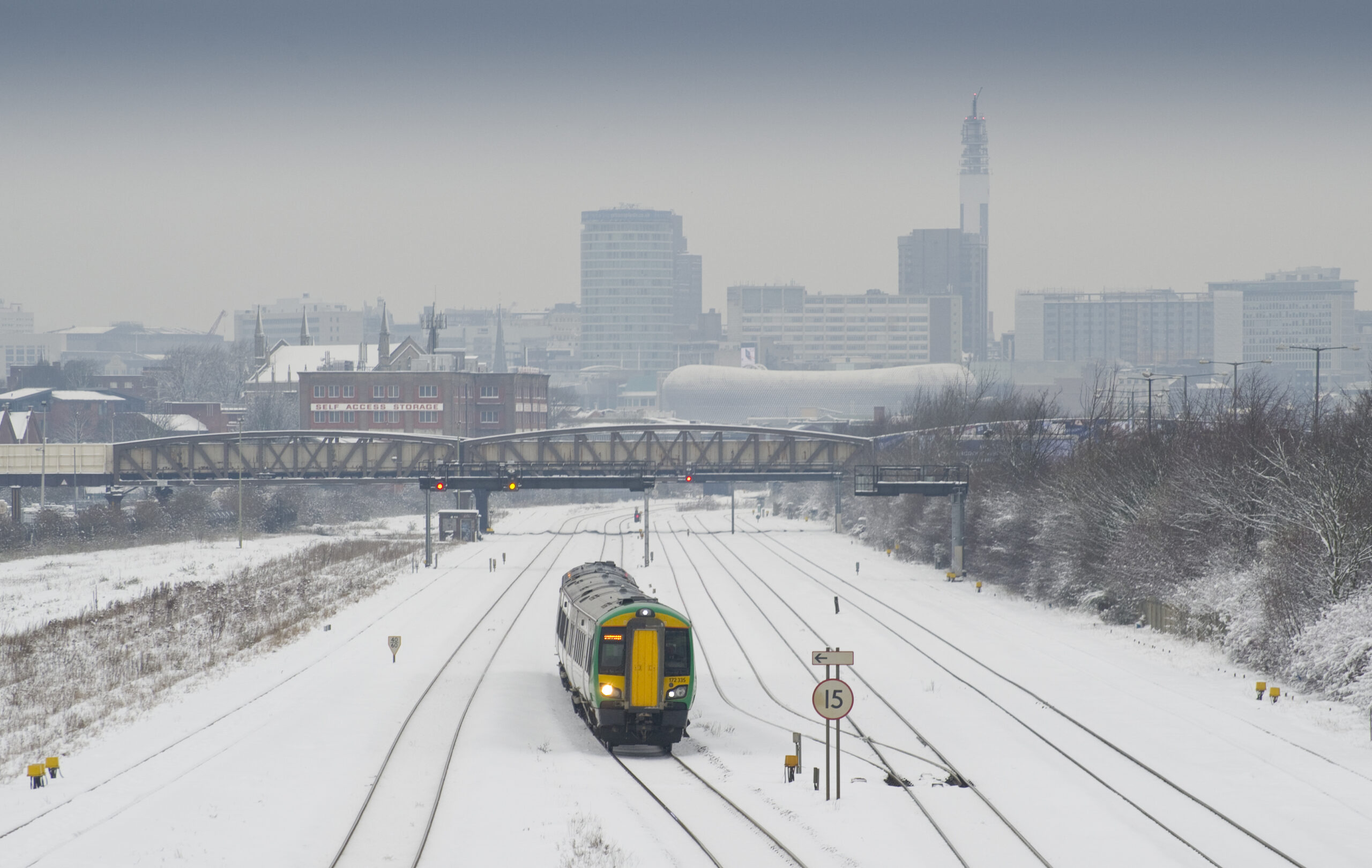 Birmingham, Heart of England, scenic rail in winter