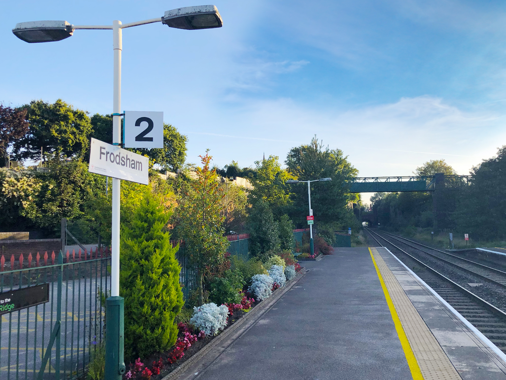 Frodsham Station along the North Cheshire Line