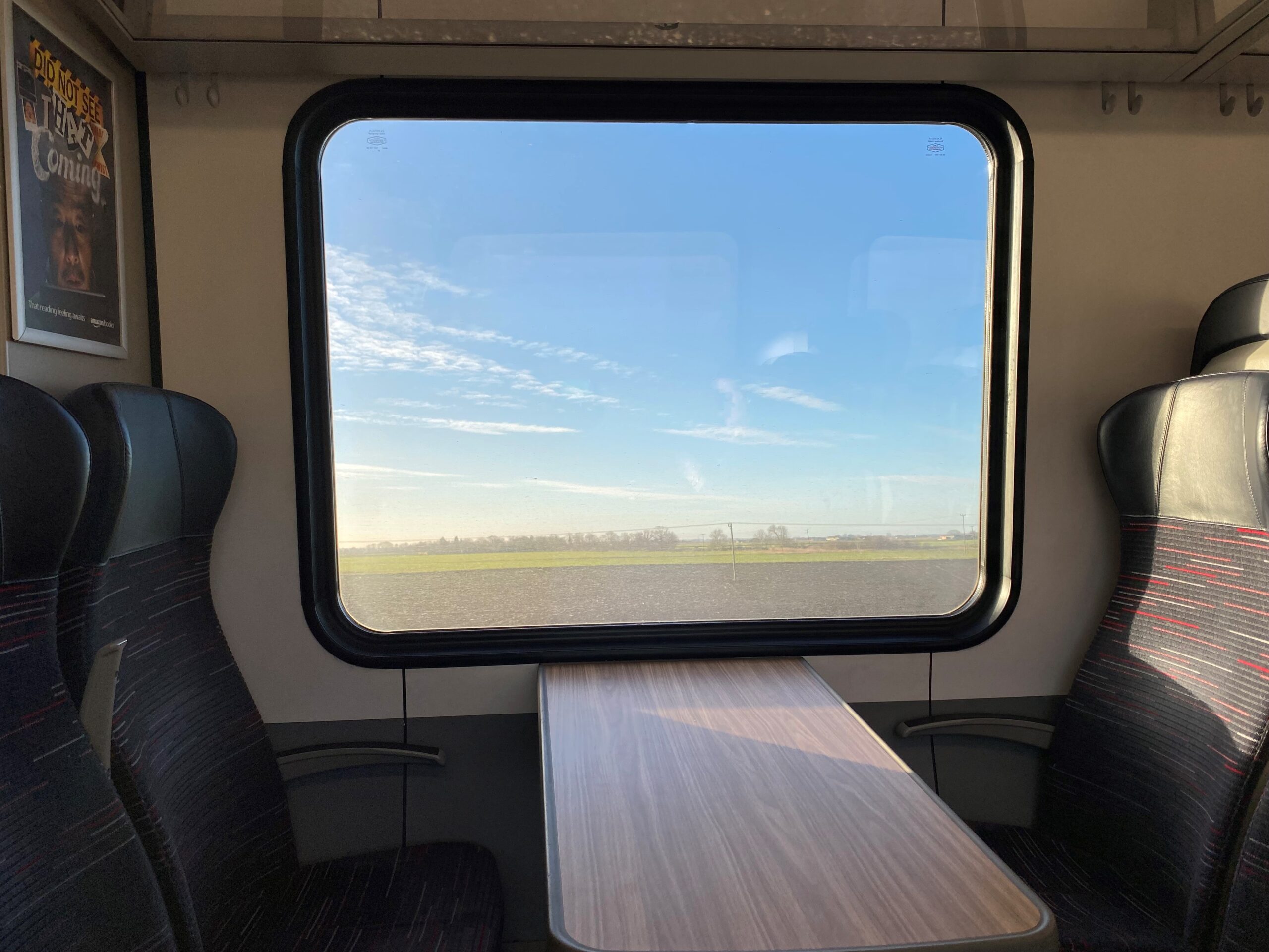 View from the train window travelling from Ely to Peterborough