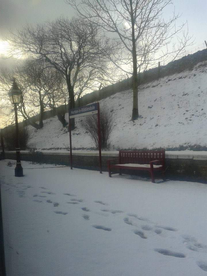 Horton-in-Ribblesdale covered in snow