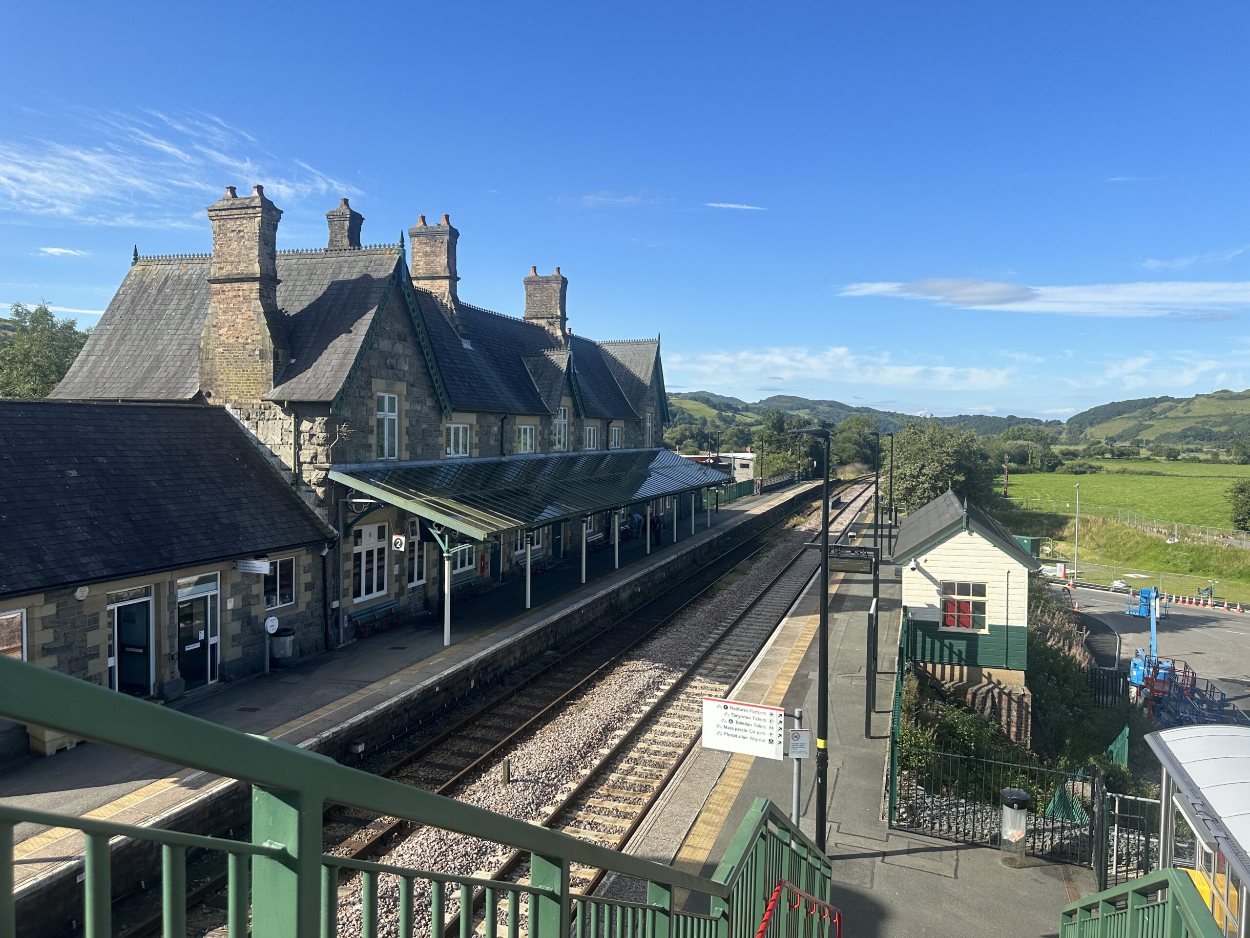 Stone built train station along the Cambrian Coast Lines