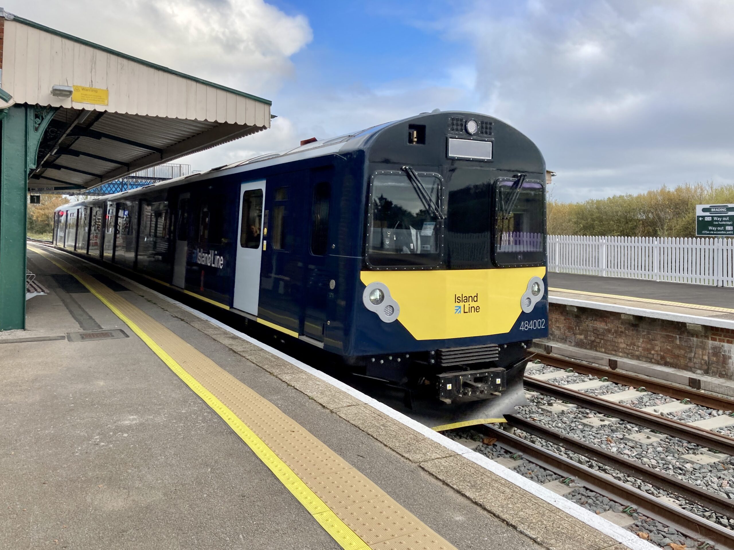 Island Line train at station