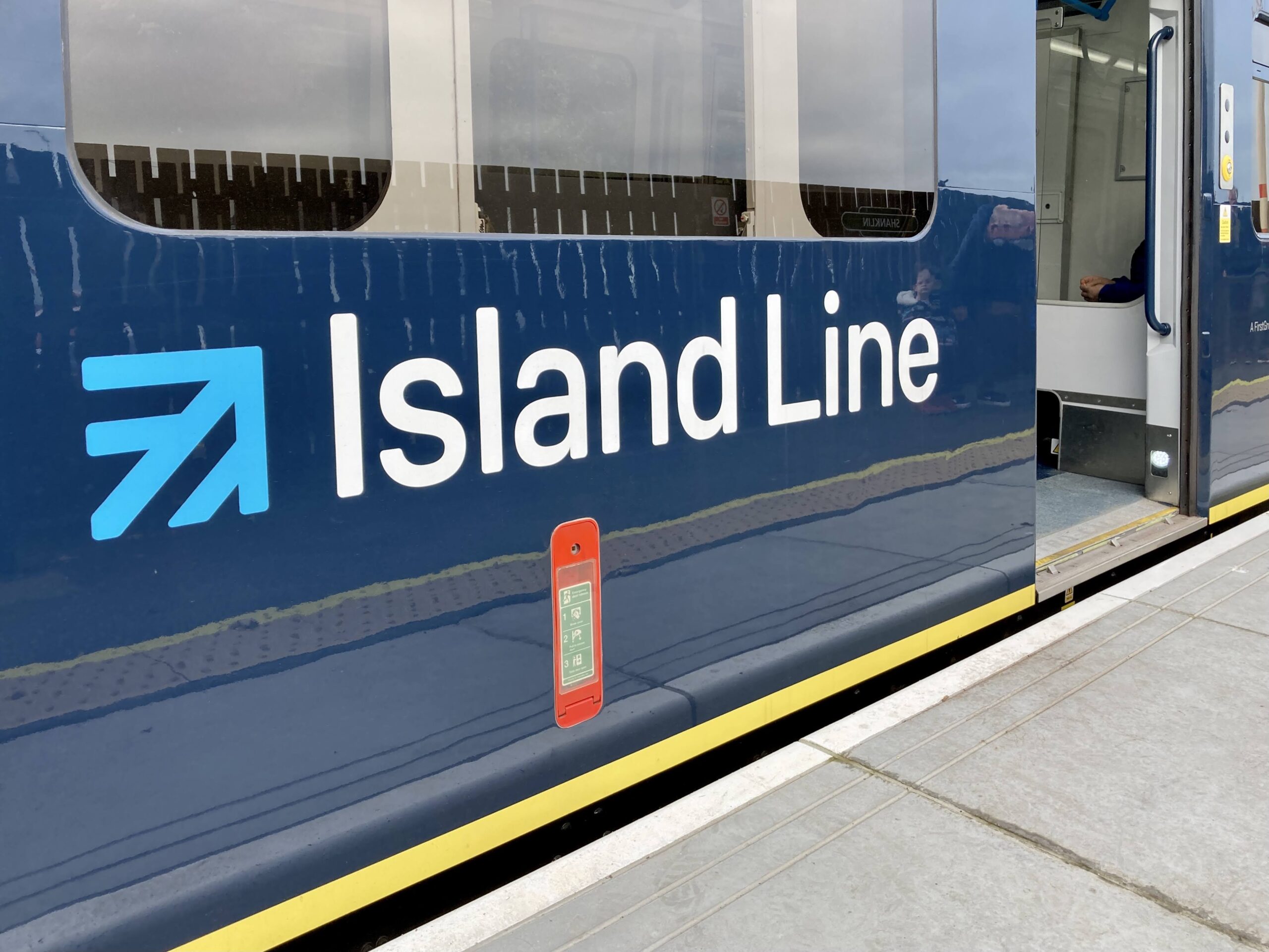 Island Line train close up