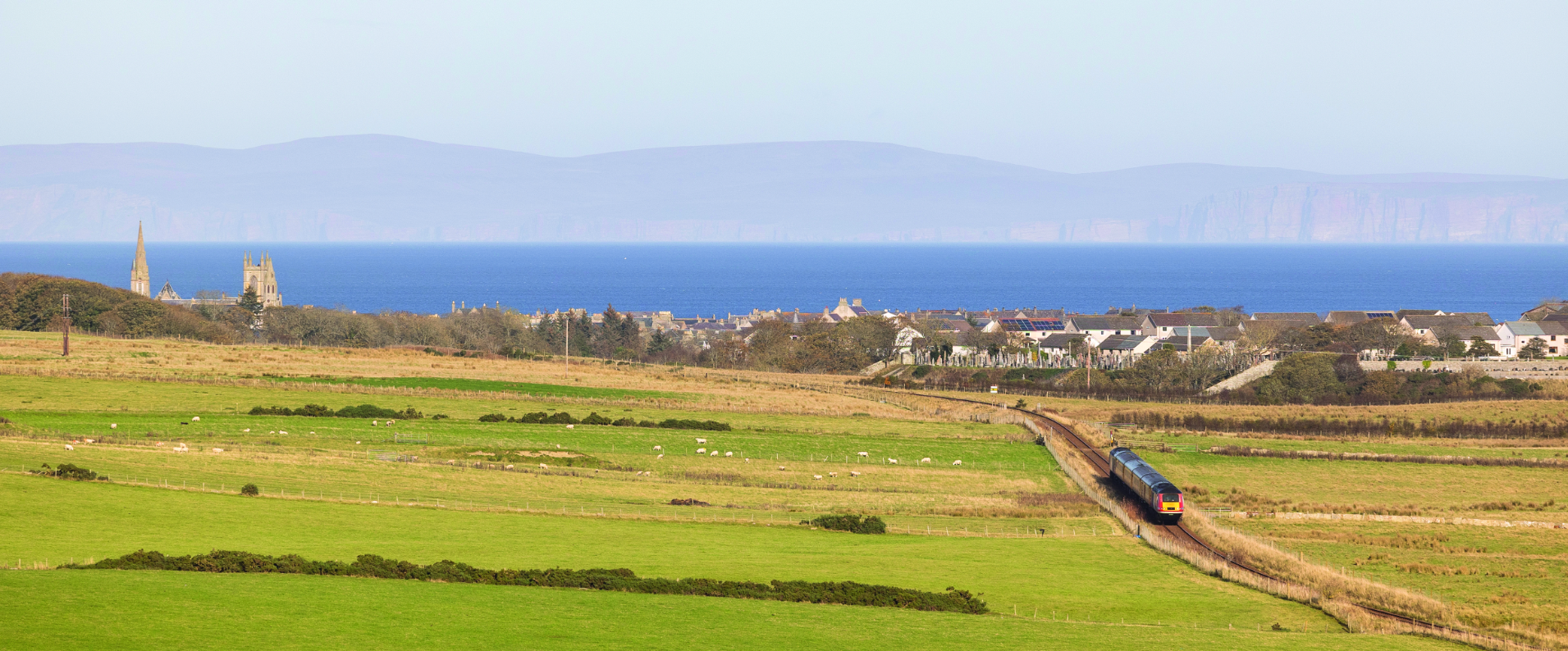 View of Thurso-Wick branch along Far North Line