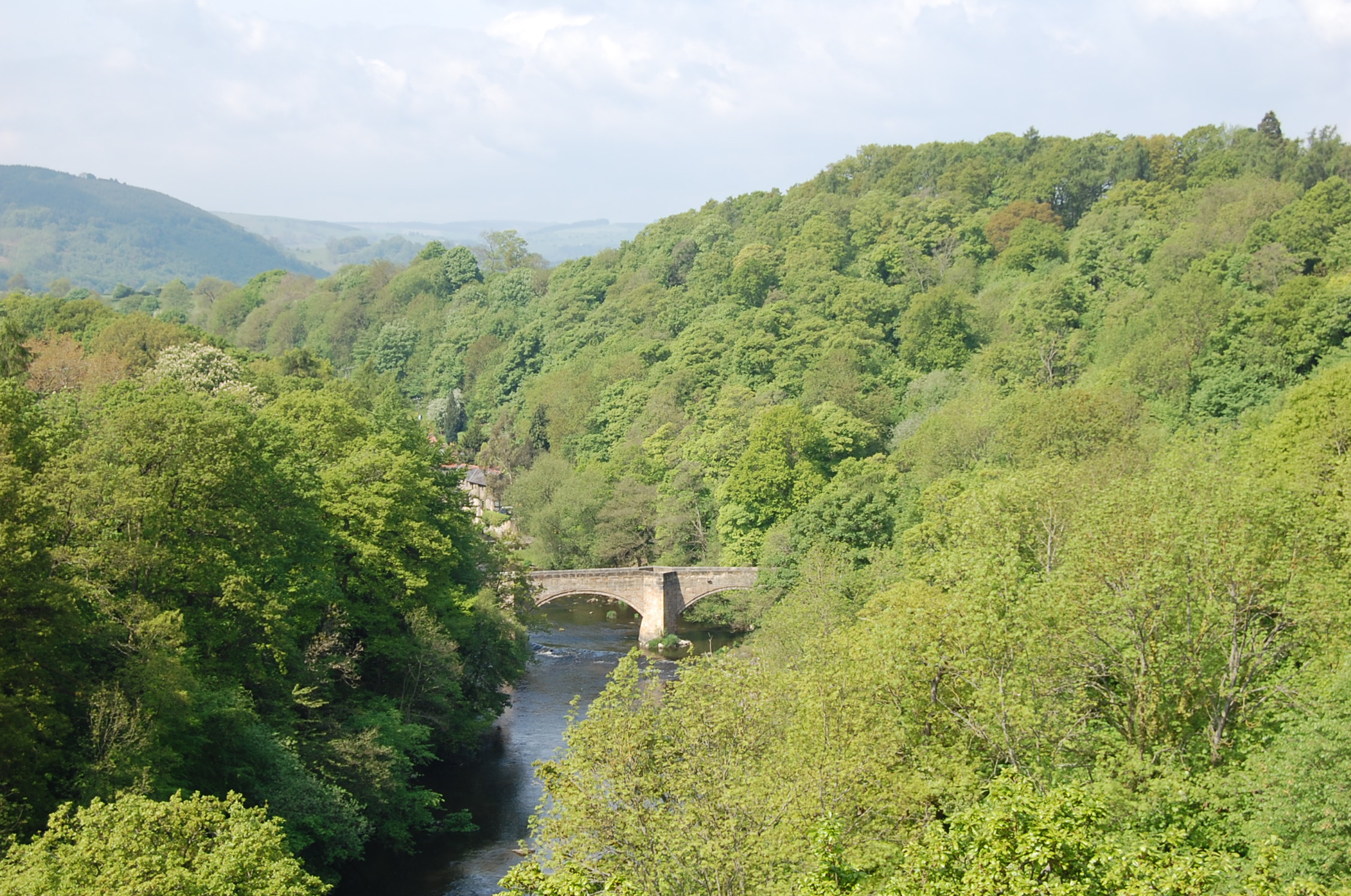 View of a wooded valley from Ponycysyllte