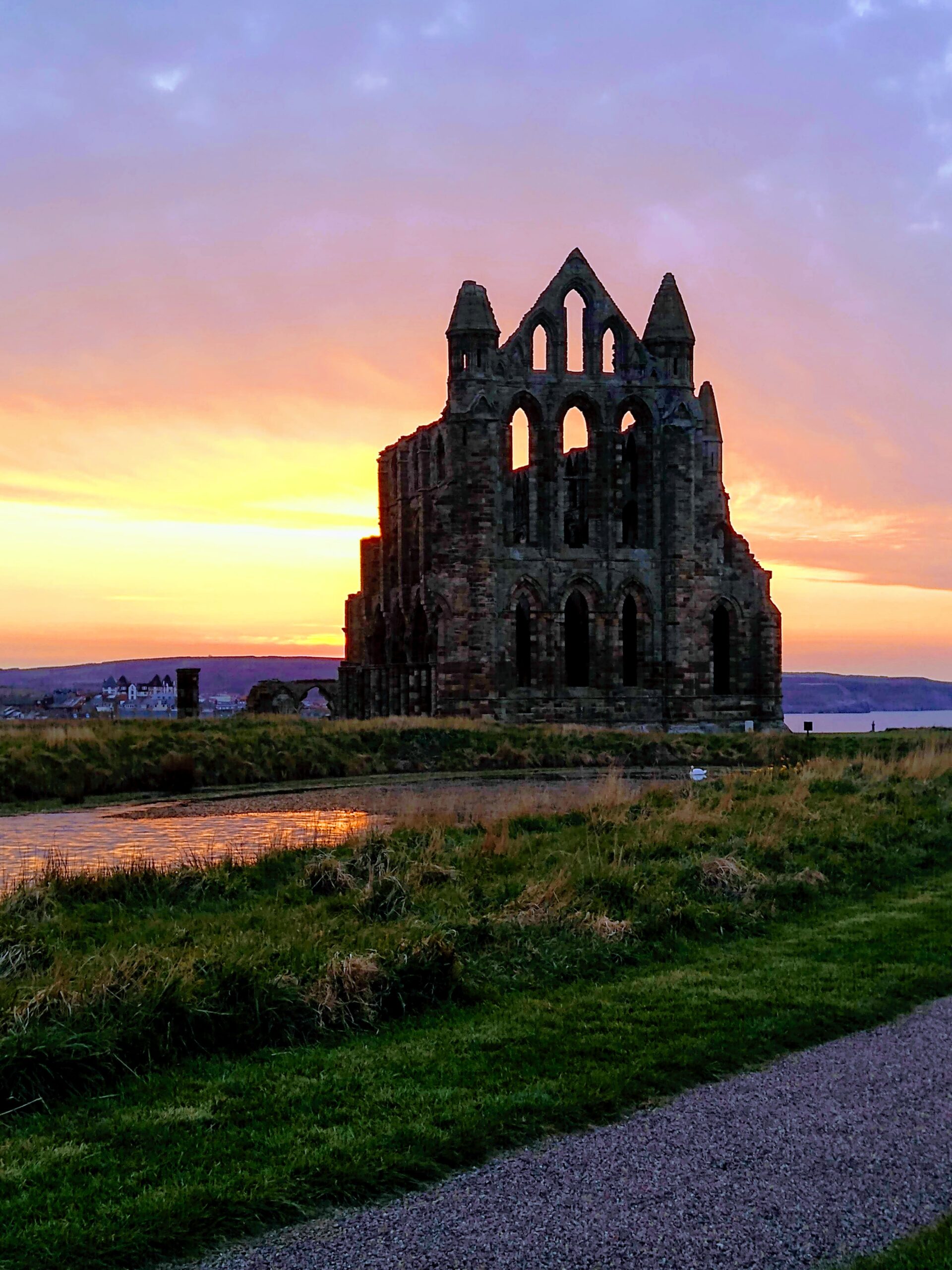 Whitby Abbey at sunset