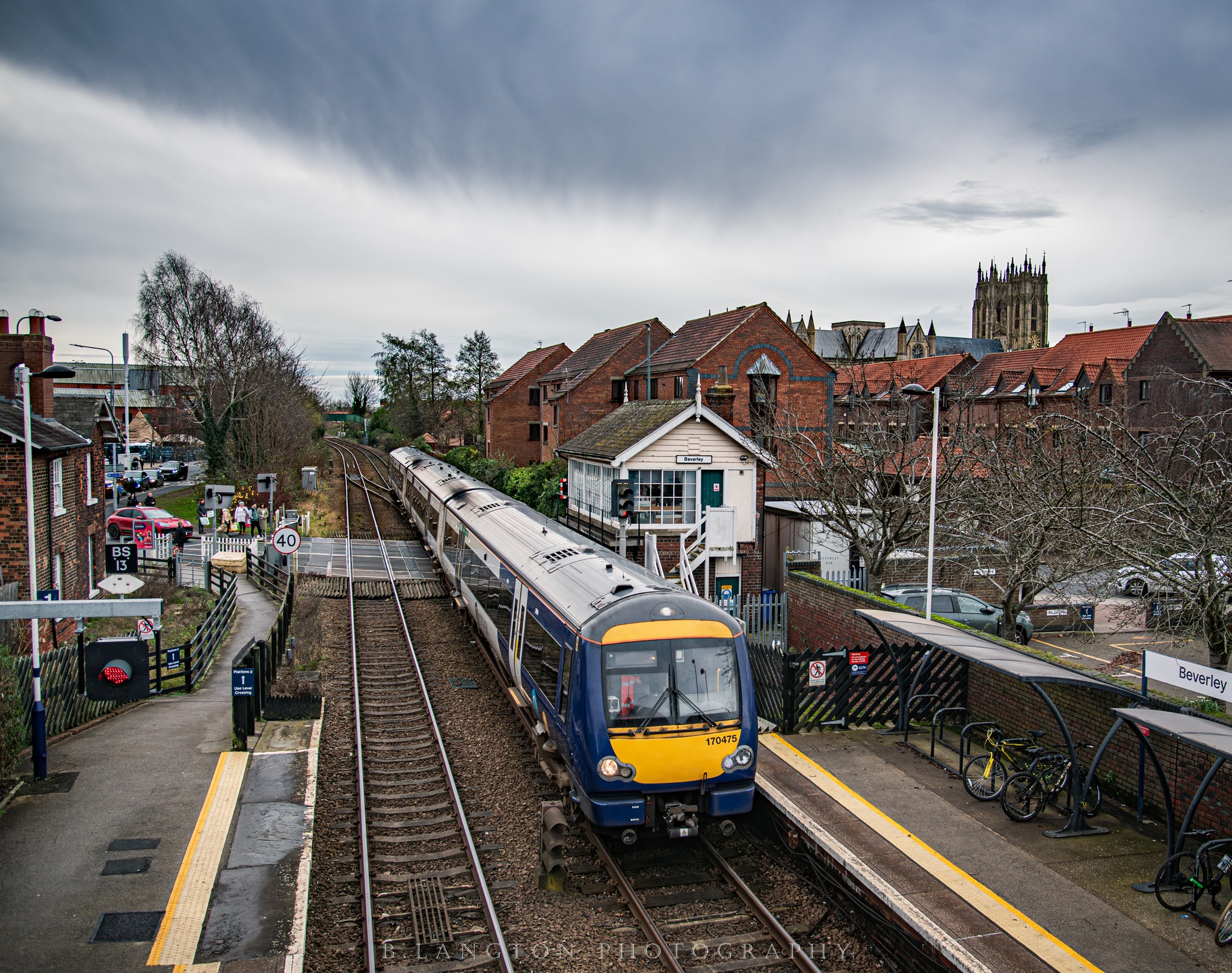 Train at Beverley Railway Station, along the Yorkshire Wolds Coast Line