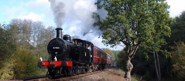 Steam train Spa Valley heritage railway