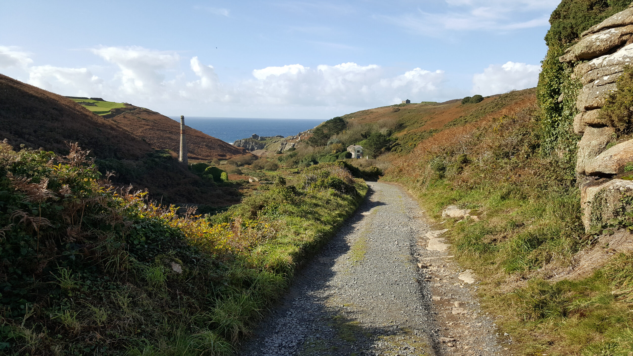 Scenic walking path in St Just