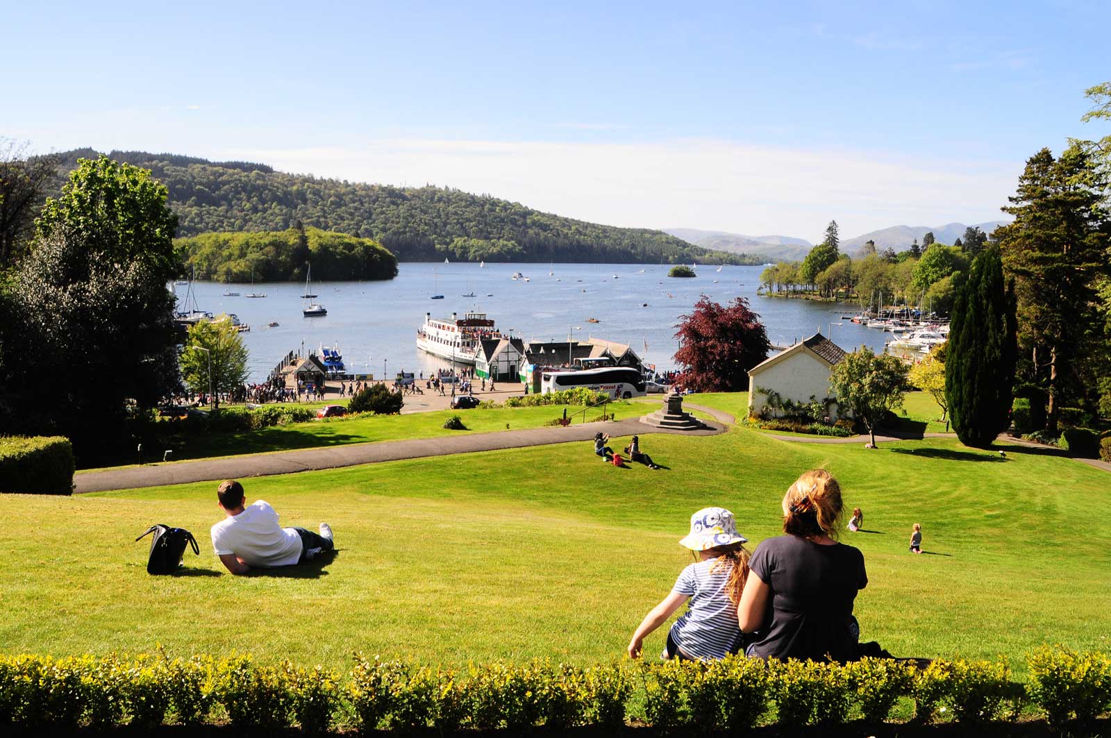 People looking out over Lake Windermere