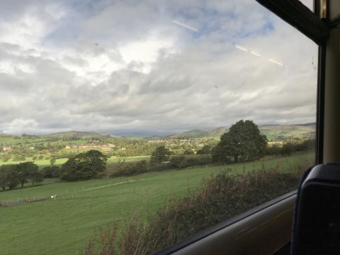 View from the train along the Buxton Line