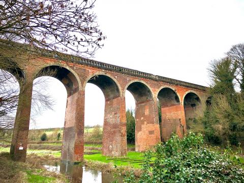 View of Eynsford Viaduct, day out by train along the Darent Valley Line. Photo by Sarah Newman.