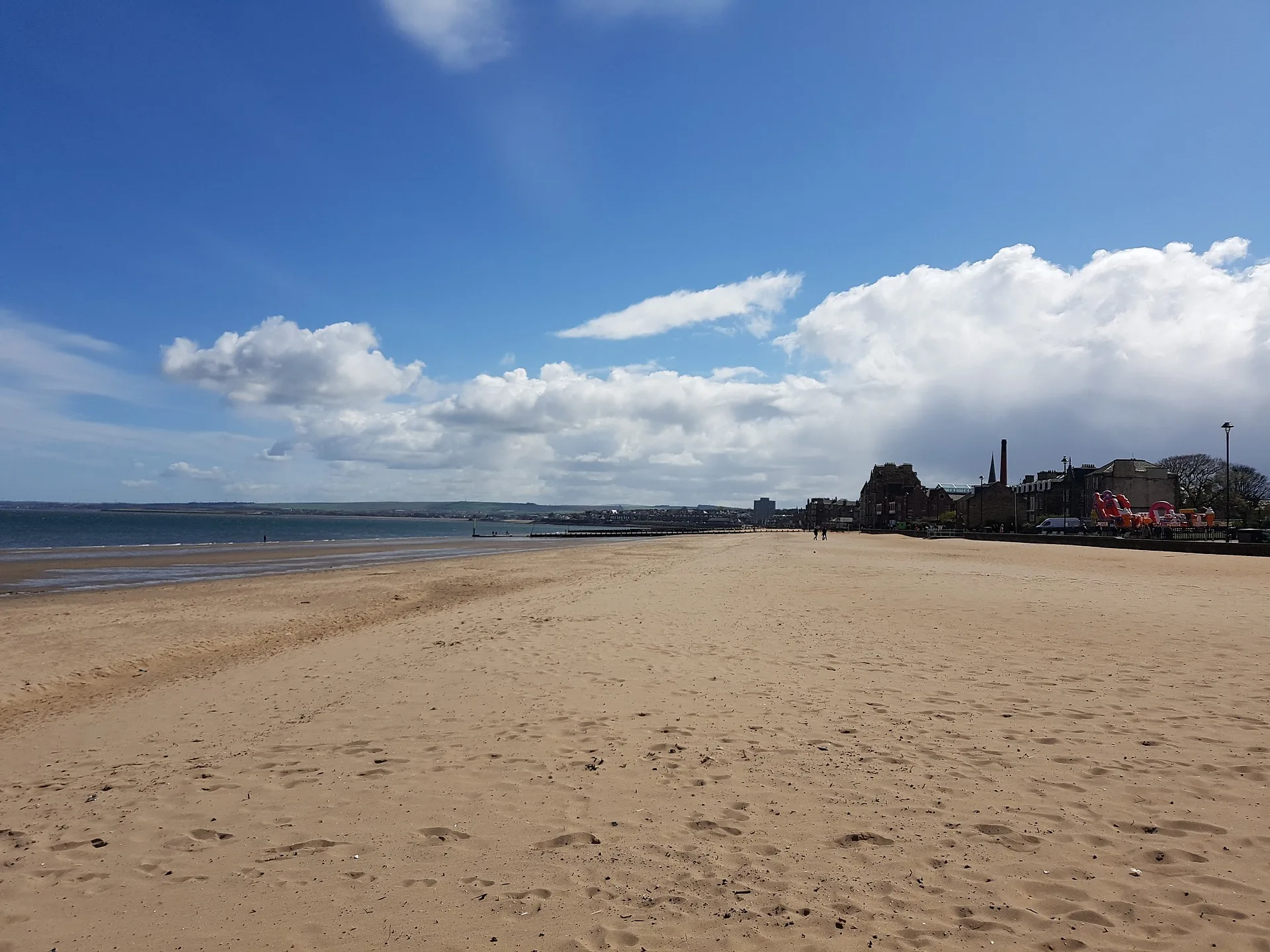 Golden sandy beach along the Borders Railway