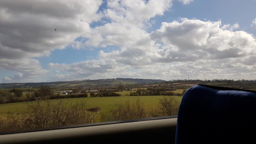 View from the train along the TransWilts Line