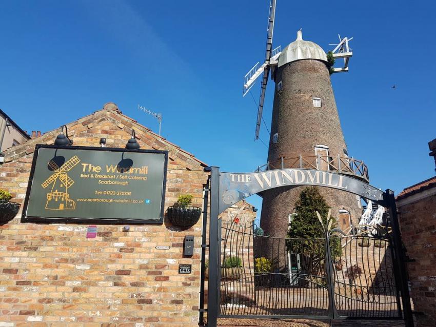 Image of Windmill with blue sky